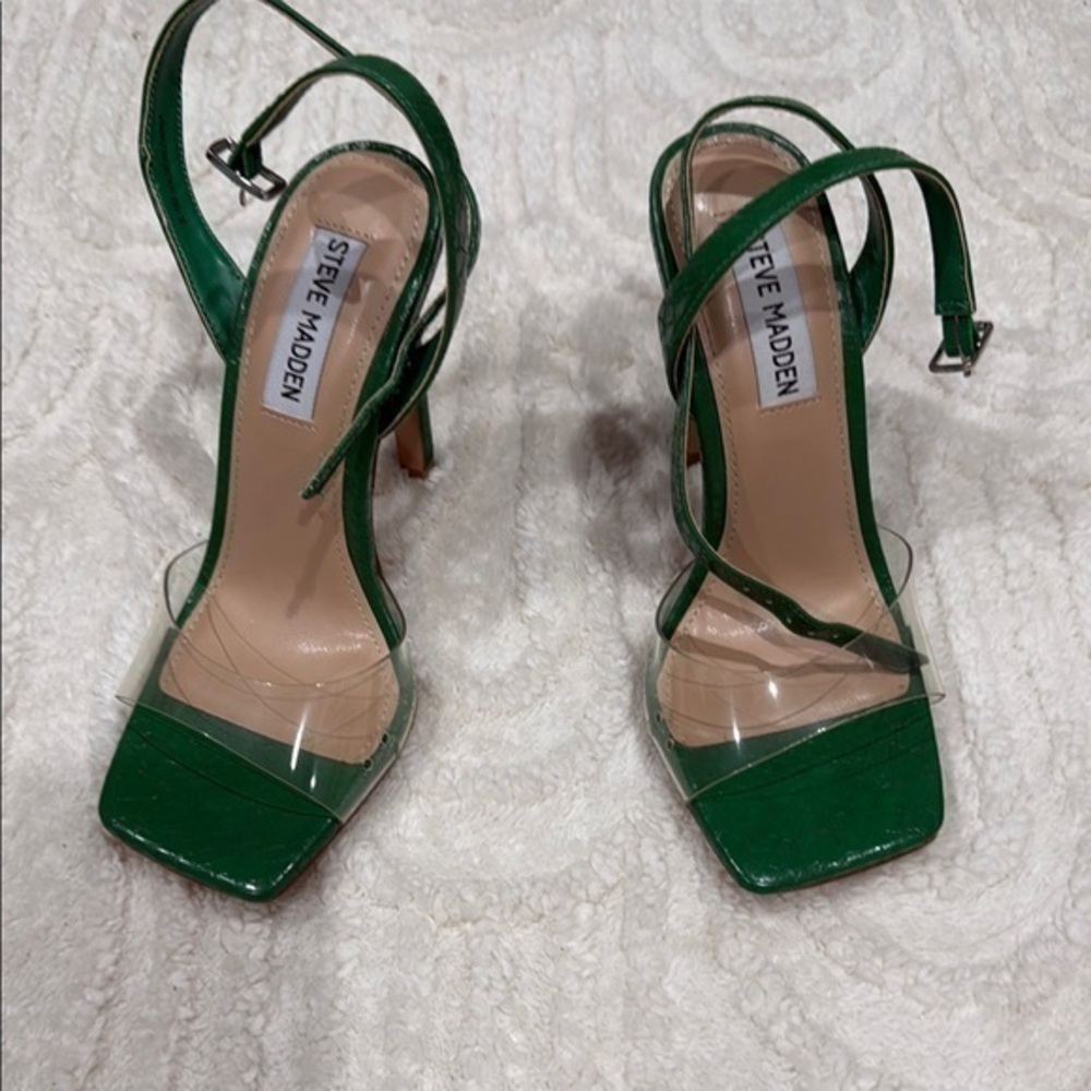 Steve Madden Green Strappy Heels